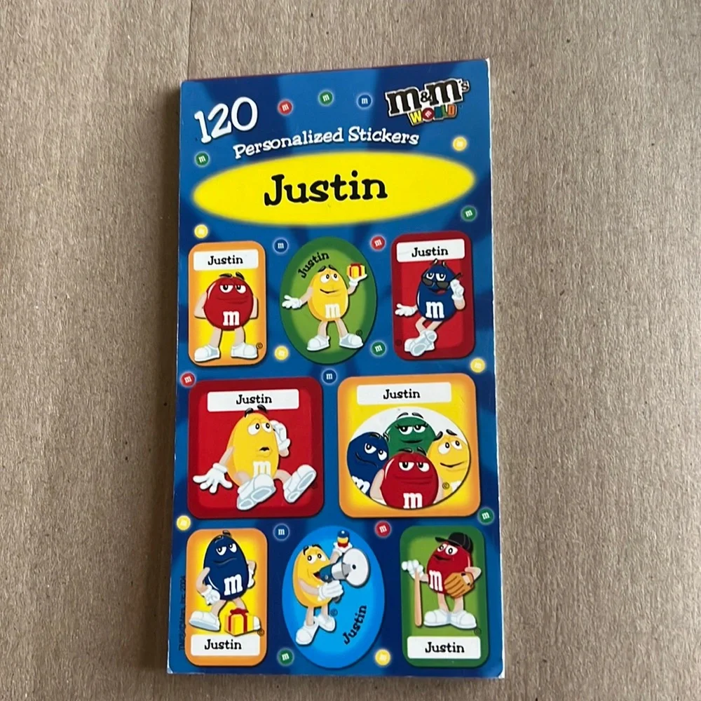 M & M personalize sticker book